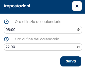Impostazioni calendario