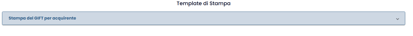 Stampa del GIFT per acquirente